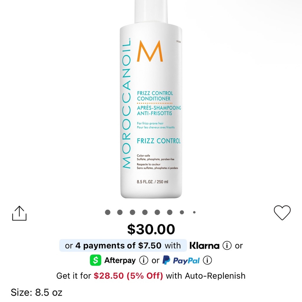 Moroccanoil Frizz Control Conditioner - White and Blue